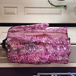 Sheer pink embellished cover up tunic